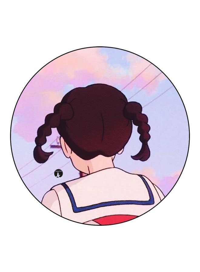 بي بي مغناطيس ثلاجة مُزين بطبعة لفتاة بنفسجي/وردي/بني 5.5سم - Image 1