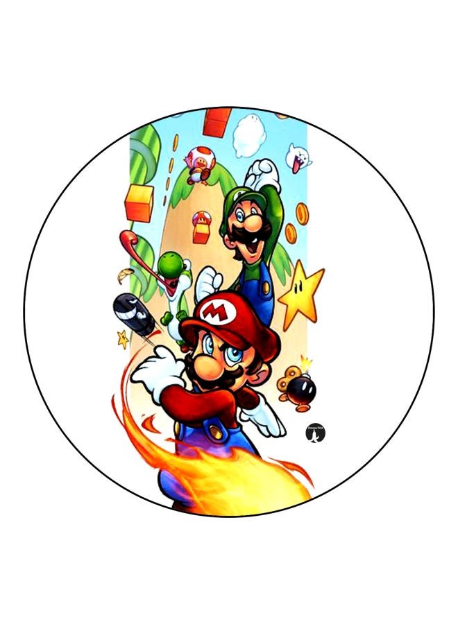 بي بي مغناطيس ثلاجة مُزين بطبعة بتصميم كرتوني أبيض/أصفر/أزرق 5.5سم - Image 1