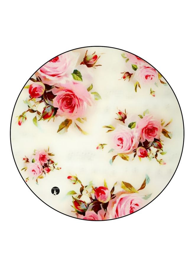 BP Roses Printed Fridge Magnet Beige/Pink/Green 5.5cm  - Image 1