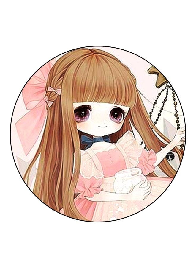 بي بي مغناطيس ثلاجة مُزين بطبعة بتصميم كرتوني بني/وردي/بيج - Image 1