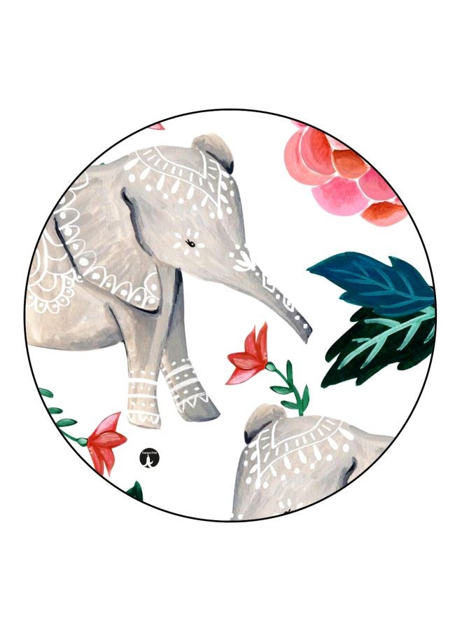 BP Elephant Printed Fridge Magnet Grey/Green/White 5.5cm