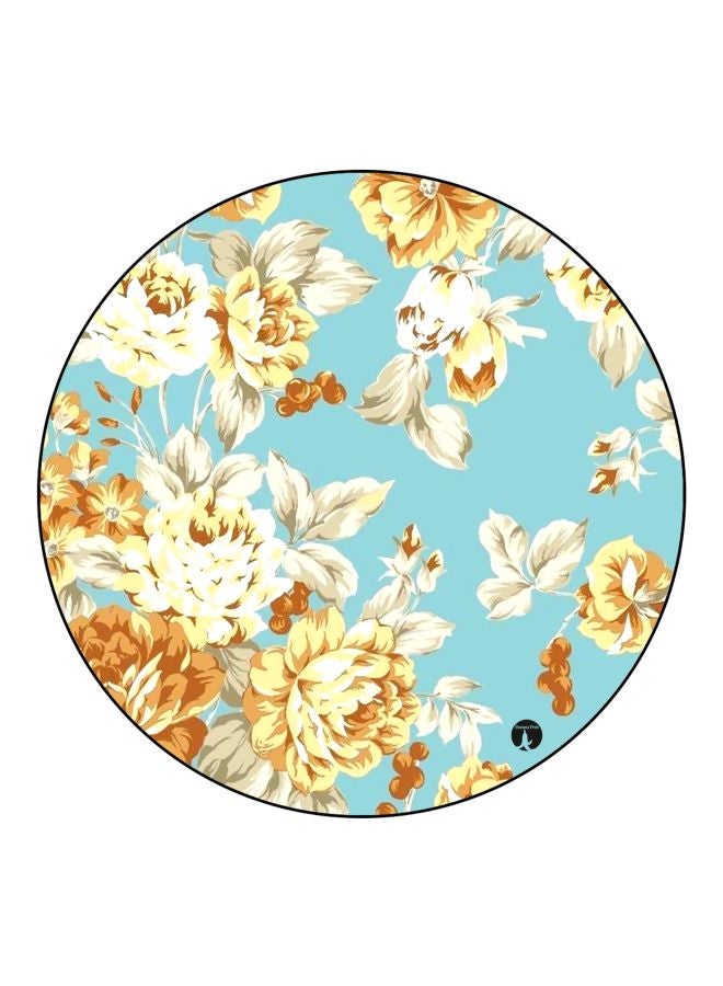 BP Floral Printed Fridge Magnet Blue/White/Beige 5.5cm - Image 1