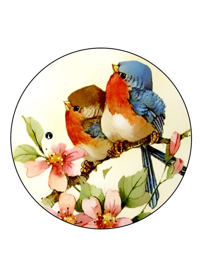 BP Flower And Birds Printed Fridge Magnet Green/Pink/Blue 5.5cm - Image 1