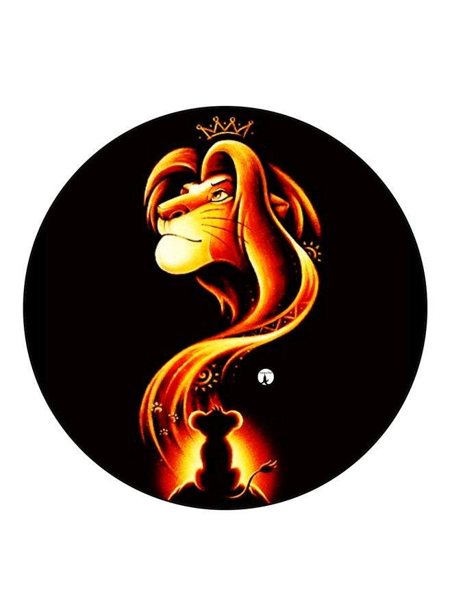 بي بي قطعة مغناطيس للثلاجة بطبعة مستوحاة من فيلم "Lion King" أسود/أحمر/أصفر 5.5سم  - Image 1