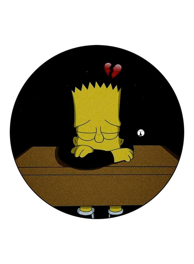 بي بي مغناطيس ثلاجة مُزين بطبعة من مسلسل Simpsons أسود / أصفر / بني 5.5سم  - Image 1
