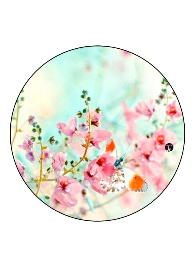 BP Flower Printed Fridge Magnet Blue/Pink/Green 5.5cm - Image 1