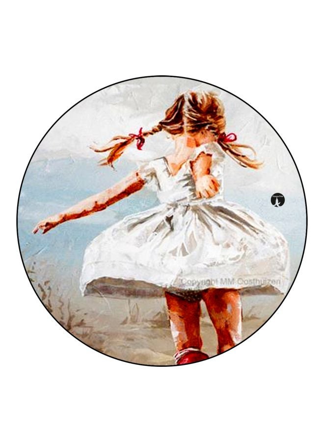 BP Girl Printed Fridge Magnet White/Beige/Blue 5.5cm - Image 1