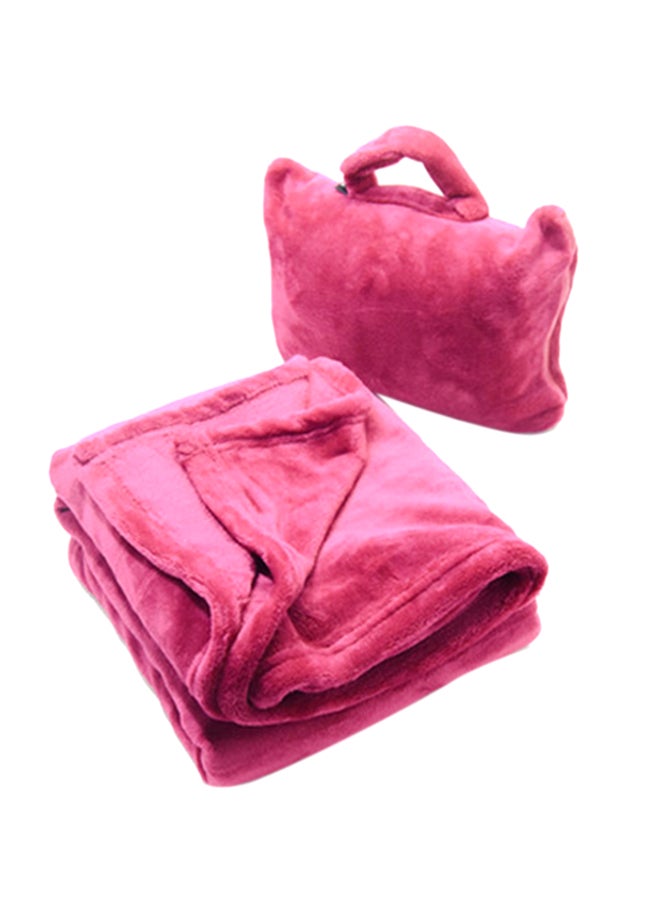 4-In-1 Travelling Blanket/Pillow/Seat Cushion/Lumbar Support Pink  - Image 1