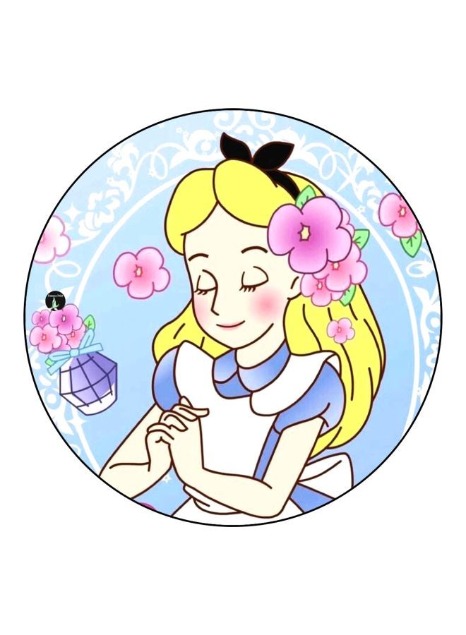 BP Cartoon Girl Printed Fridge Magnet Blue/Yellow/Pink 5.5cm  - Image 1