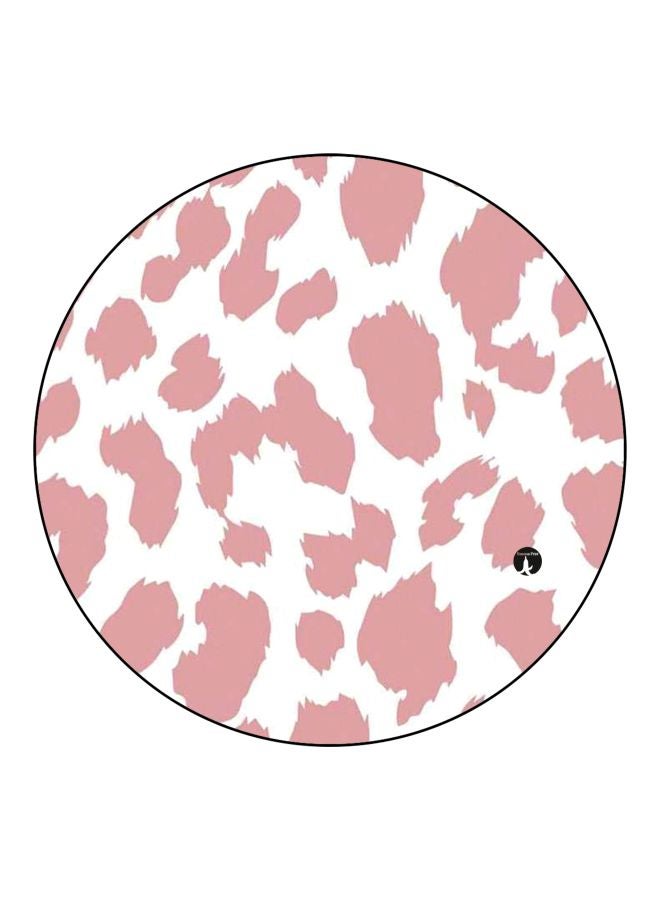 بي بي مغناطيس ثلاجة مُزين بطبعة بتصميم تجريدي أبيض/ وردي 5.5سم - Image 1