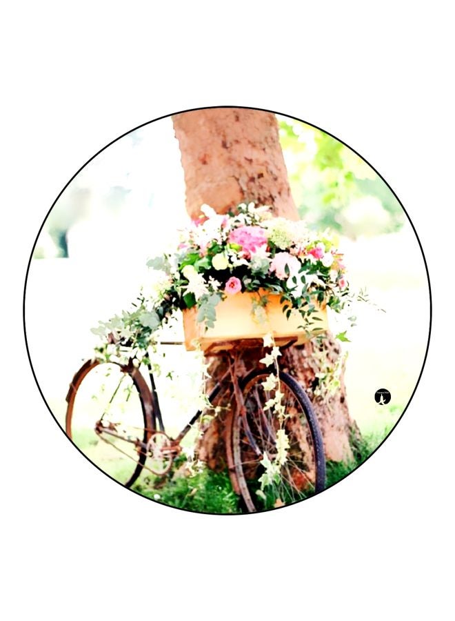 بي بي مغناطيس ثلاجة مُزين بطبعة لمنظر طبيعي بني/أبيض/أخضر 5.5سم - Image 1