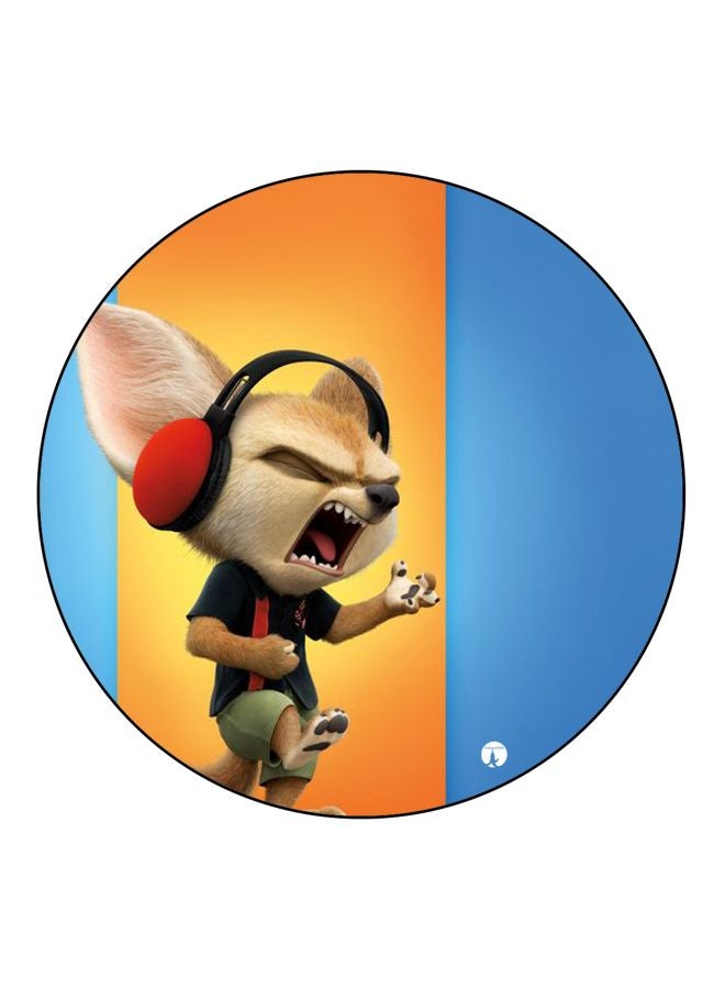 بي بي مغناطيس ثلاجة مُزين بطبعة بتصميم كرتوني أزرق/أبيض/ بيج 5.5سم