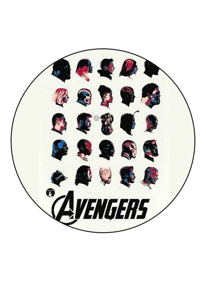 بي بي قطعة مغناطيس للثلاجة مطبوع عليها كلمة "Avengers" أبيض/أزرق/أسود/أصفر 5.5سم  - Image 1