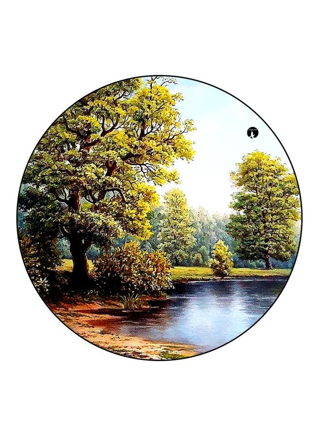 بي بي مغناطيس ثلاجة مُزين بطبعة لمنظر طبيعي أخضر / أزرق / أبيض 5.5سم - Image 1