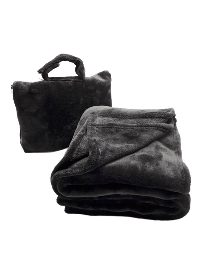 4-In-1 Travelling Blanket/Pillow/Seat Cushion/Lumbar Support Black  - Image 1
