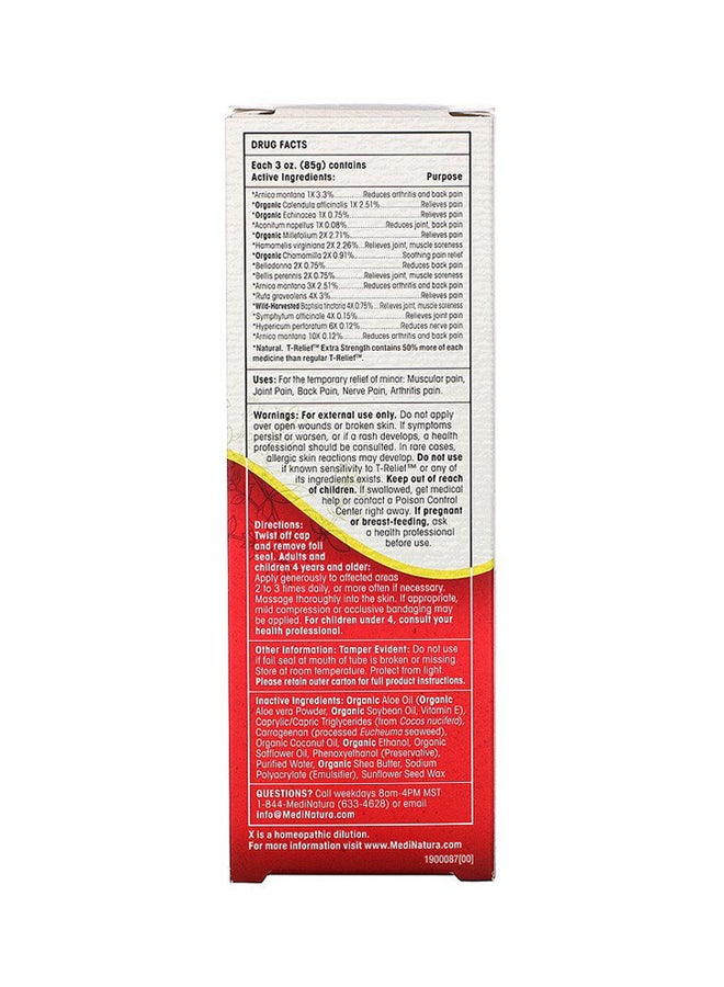MediNatura T-Relief Extra Strength Natural Pain Relief Cream  - Image 2