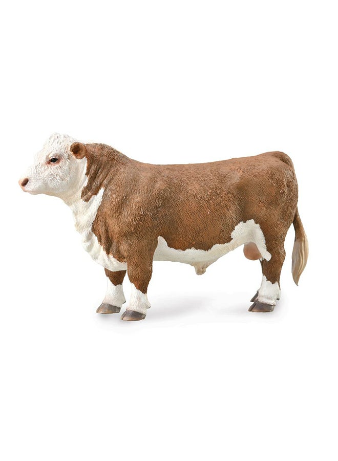CollectA Hereoford Bull 88861 Miniature Animal Figure 13x8cm 