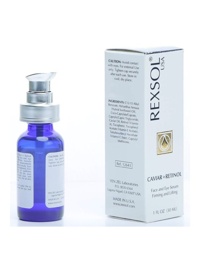 REXSOL Caviar + Retinol Face And Eye Serum 30ml - Image 2