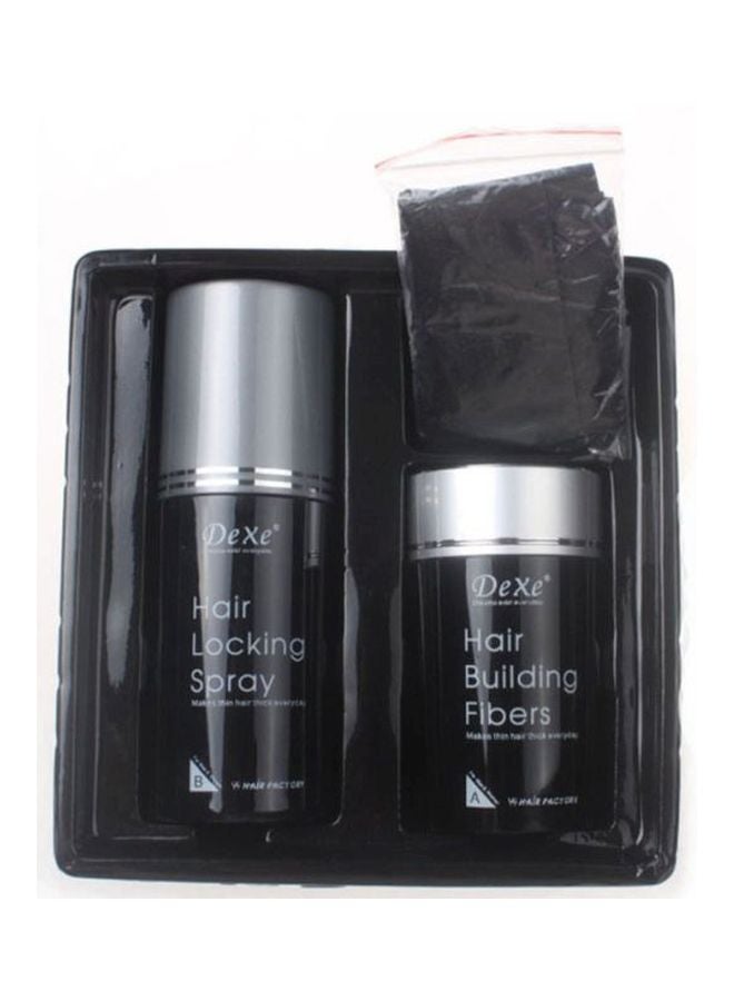 Dexe - Hair Building Fibers With Hair Locking Spray Set - Image 1