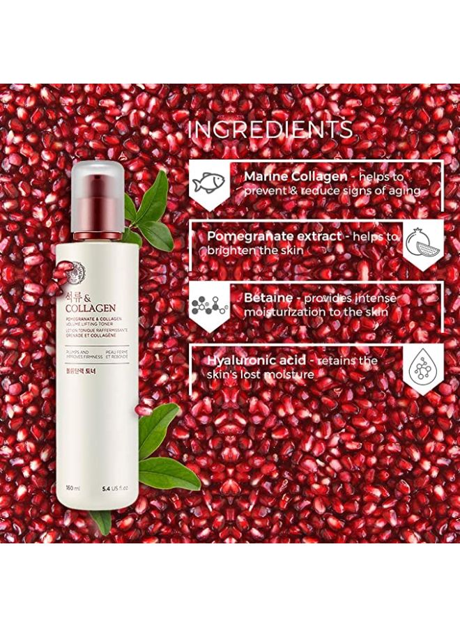 THE FACE SHOP Pomegranate And Collagen Volume Lifting Toner 160ml - Image 3