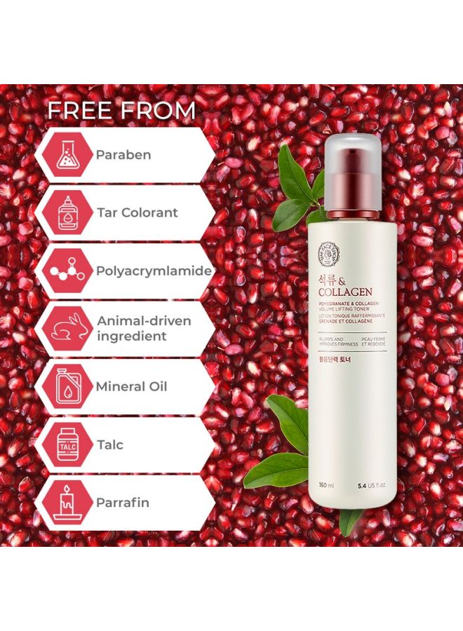 THE FACE SHOP Pomegranate And Collagen Volume Lifting Toner 160ml - Image 4