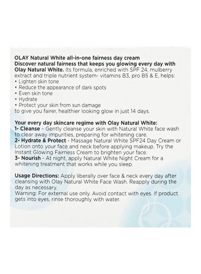 Olay Natural All-In-One Fairness Cream SPF 24 White 100grams - Image 5