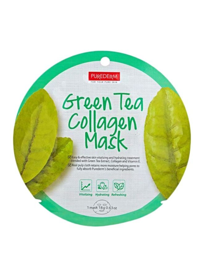 بيور ديرم ماسك الشاي الأخضر والكولاجين 18جرام - Image 1