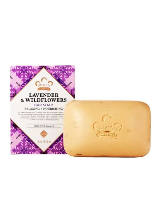 Nubian Heritage Lavender And Wildflowers Bar Soap 141grams - Image 1