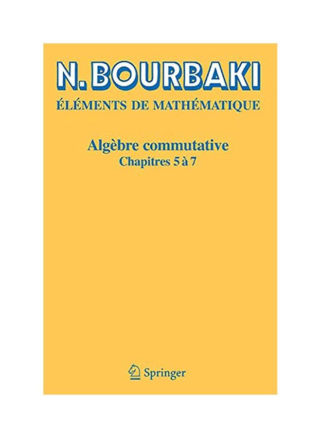 null - Algèbre Commutative: Chapitres 5 À 7 paperback english - 2006 - Image 1