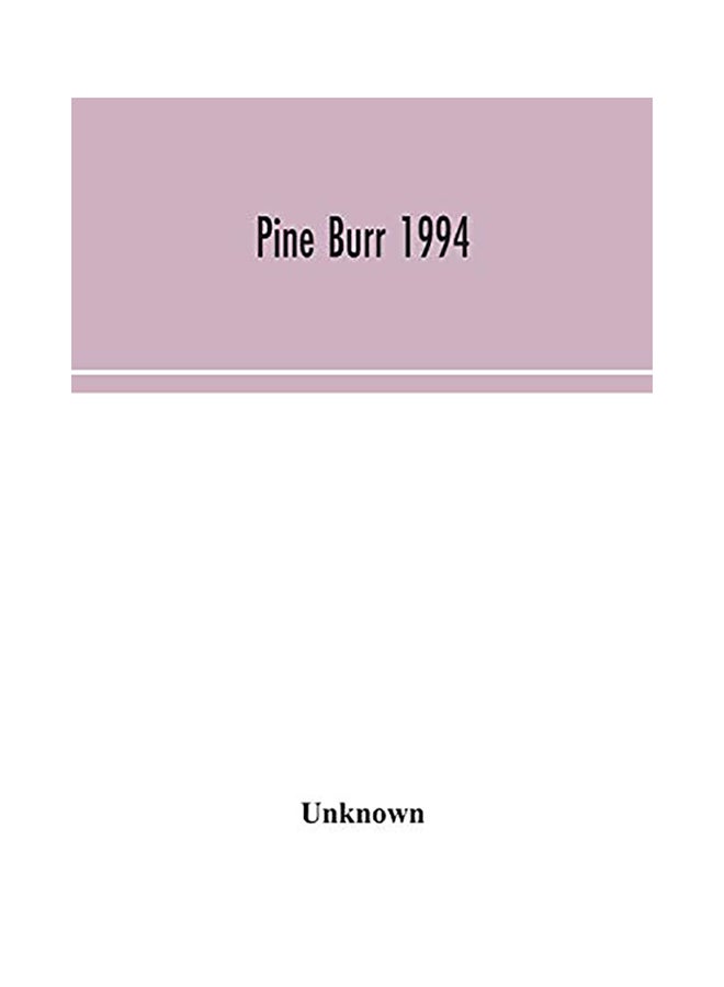 Pine Burr 1994 paperback english - 2020