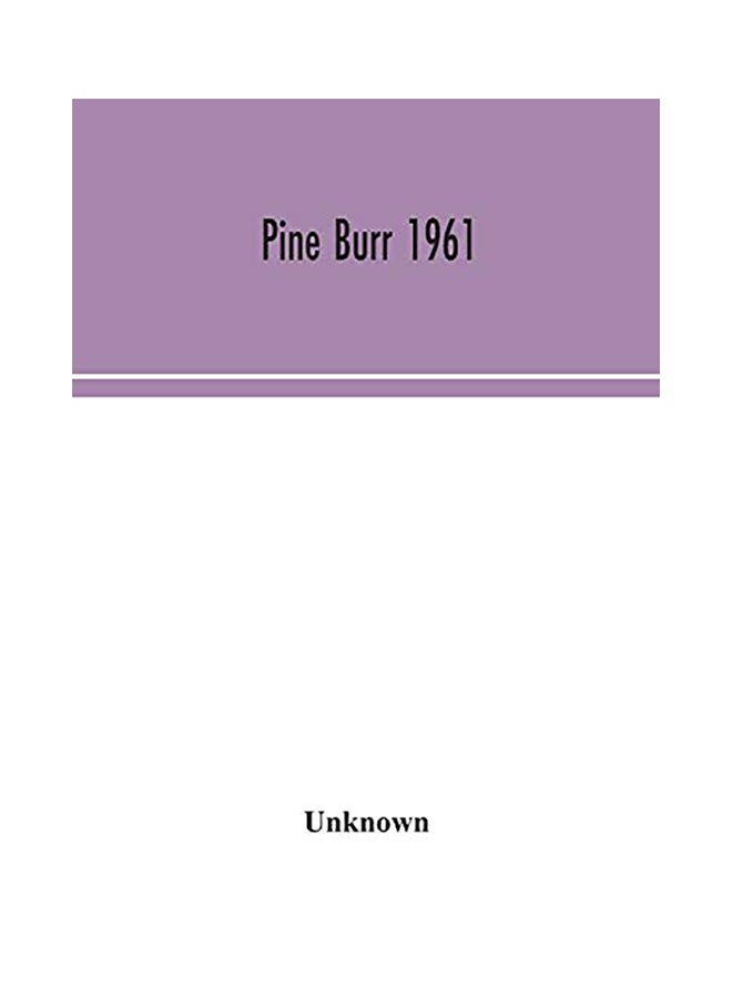 Pine Burr 1961 paperback english - 2020