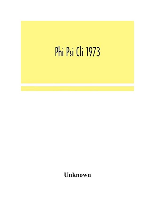 Phi Psi Cli 1973 paperback english - 2020