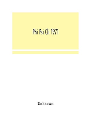 Phi Psi Cli 1971 paperback english - 2020 - v1605019371/N41471863A_1