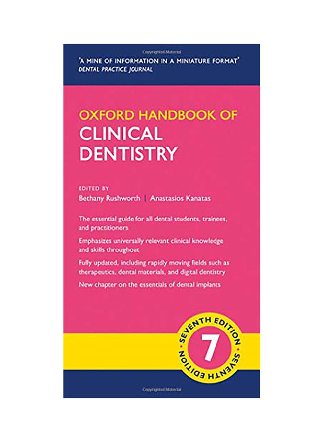 Oxford Handbook of Clinical Dentistry Paperback English by Bethany Rushworth - 38545 