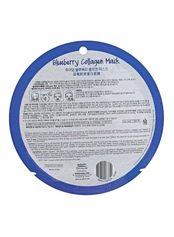 Purederm - Blueberry Collagen Mask 18grams - Image 1