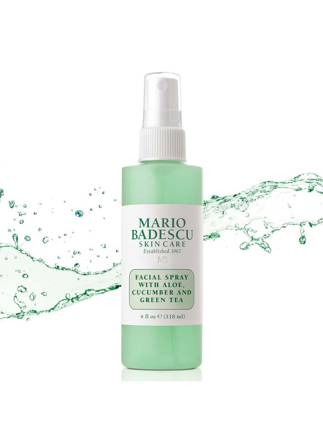 MARIO BADESCU Facial Spray With Aloe, Cucumber And Green Tea Clear 118ml  - Image 3