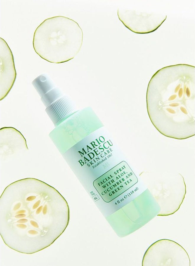 MARIO BADESCU Facial Spray With Aloe, Cucumber And Green Tea Clear 118ml  - Image 4