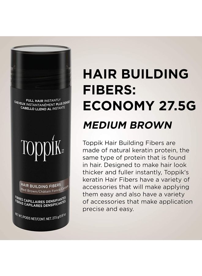 Toppik Hair Building Fibers Medium Brown Hair Color 27.5 Grams Medium Brown 27.5grams  - Image 4