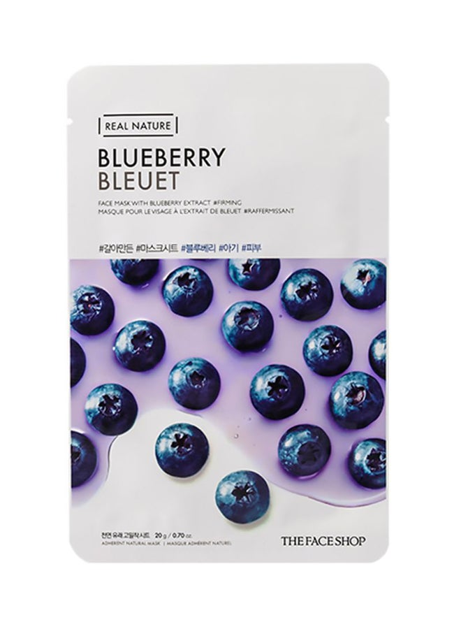 THE FACE SHOP Real Nature Blueberry Face Mask 20grams - Image 1