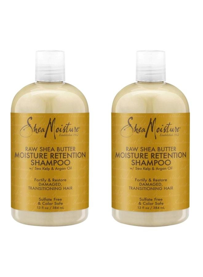 SheaMoisture 2-Piece Raw Shea Butter Moisture Retention Shampoo 2x384ml - Image 1