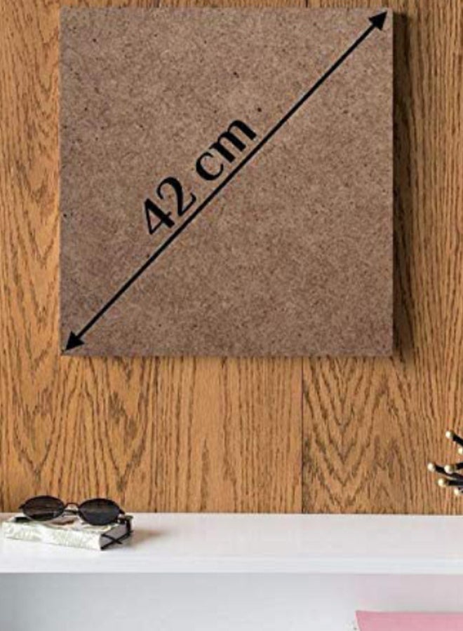 أتيك لوحة فنية من خشب MDF بتصميم جرافيتي لنساء متعدد الألوان 42x42سم - Image 2