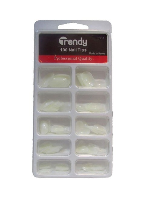 100-Piece Trendy  Nail Tip Set Multicolour