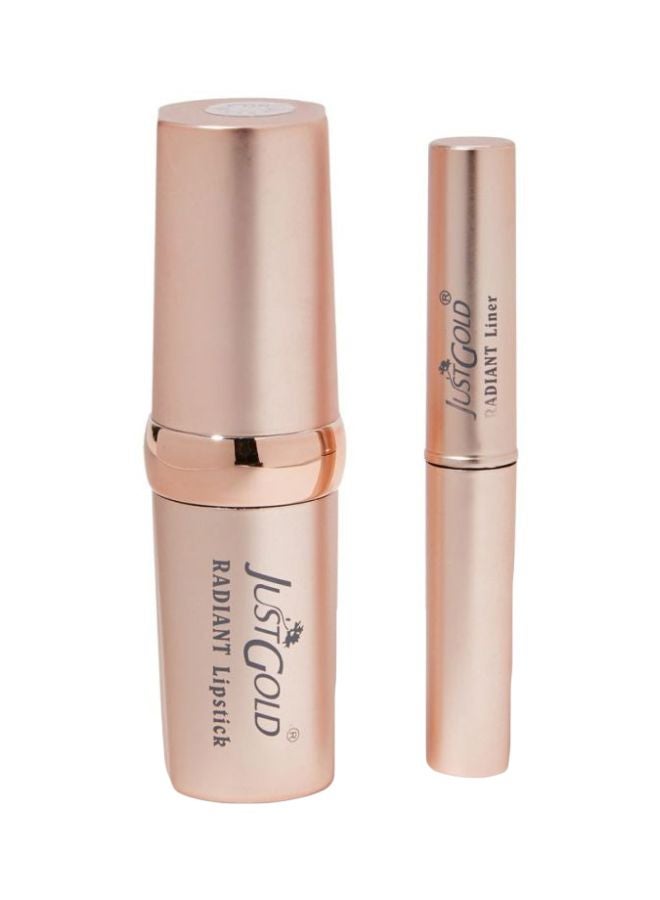 JUST GOLD Radiant Lipstick And Lip Liner 03 Brown  - Image 1