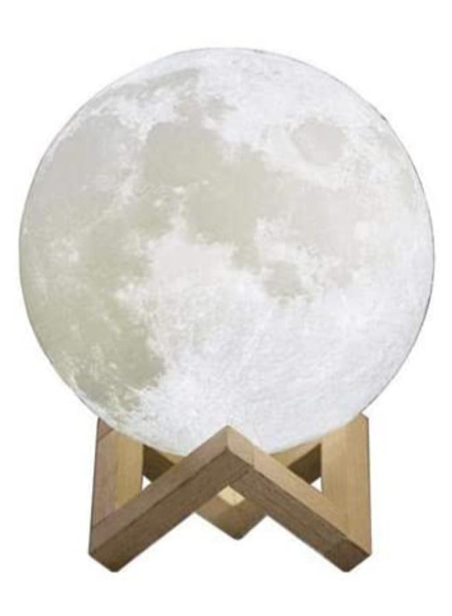 أيبيسي مصباح LED بتصميم قمر ثلاثي الأبعاد أصفر/بني 7.1بوصة - Image 2