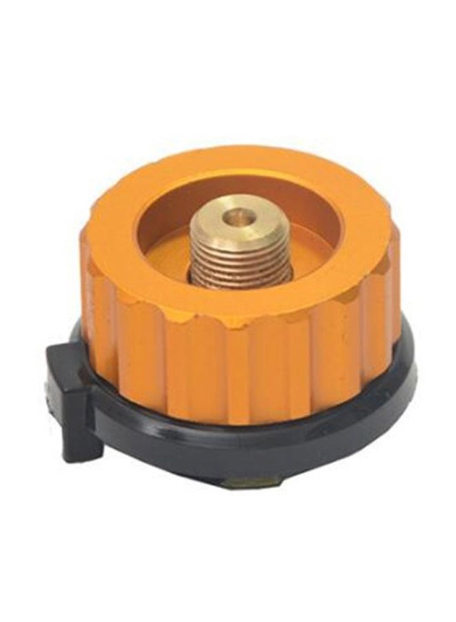 Outdoor Camping Hiking Stove Burner Adapter Gas Tank Connector Clip Type Auto-lock Adapter Converter Gold 5*5*5cm - Image 1