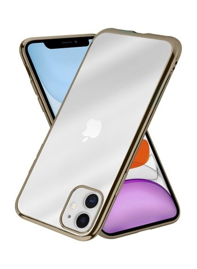 HICOOL Protective Case Cover For Apple iPhone 12 Gold/Clear  - Image 3