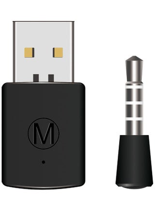 محول سماعة أذن لاسلكي بجهاز استقبال Bt ومحول Bt 4.0 بمنفذ دونجل Usb وميكروفون للبلايستيشن 4 باللون الأسود - v1605028402/N41913920A_1