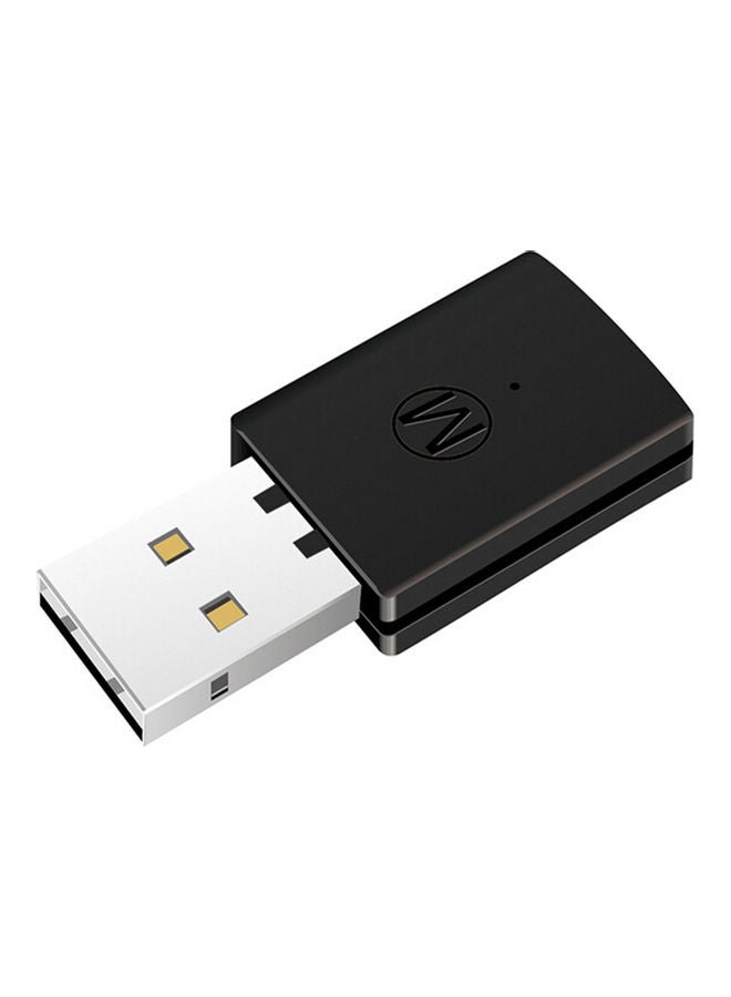محول سماعة أذن لاسلكي بجهاز استقبال Bt ومحول Bt 4.0 بمنفذ دونجل Usb وميكروفون للبلايستيشن 4 باللون الأسود