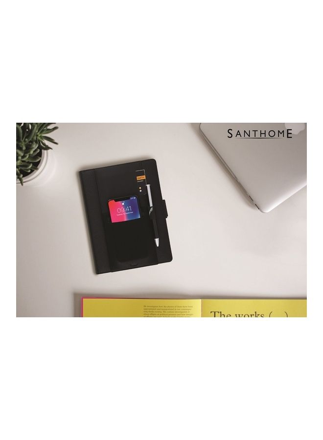 A5 Lined Notebook With Pen And Card Slots Black - v1605028418/N41916803A_7