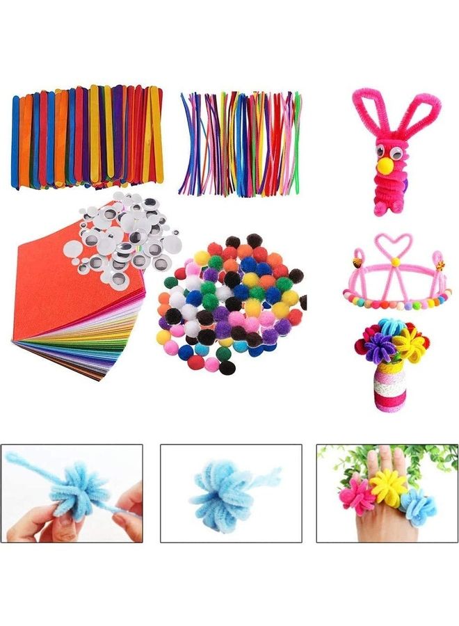 JMD 620 Pcs Arts and Crafts Supplies for Kids Toddler DIY Art Craft Kits Crafting Materials Toys Set for School Home Projects Craft Supplies with Pipe Cleaners for 4 5 6 7 8 9 10-Year-Old Boys Girls 30cm  - Image 3